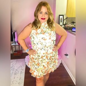 1. STATE floral ruffle mini EUC